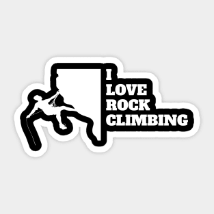 I Love Rock Climbing Mountain Climbing Rocks Sticker